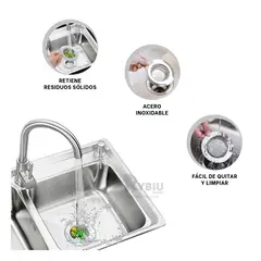 GENERICO - Colador Idoneo para Cocina en Plateado Y+Ligas de Regalo