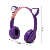 RYBIU IMPORT - Auriculares Led de Diseño de Gato Morado Y+Regalo Agendita
