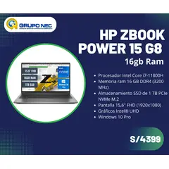 HP - Laptop Zbook Power 15 G8 Workstation 16gb Ram