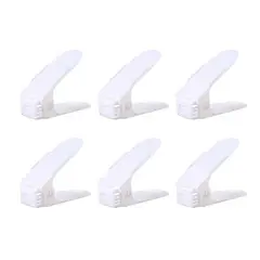 GENERICO - Pack de 6 Organizadores de Zapatos - Color Blanco