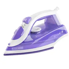 BLACK+DECKER - Plancha TrueGlide con Golpe de Vapor BLACK & DECKER IRBD204 Lila
