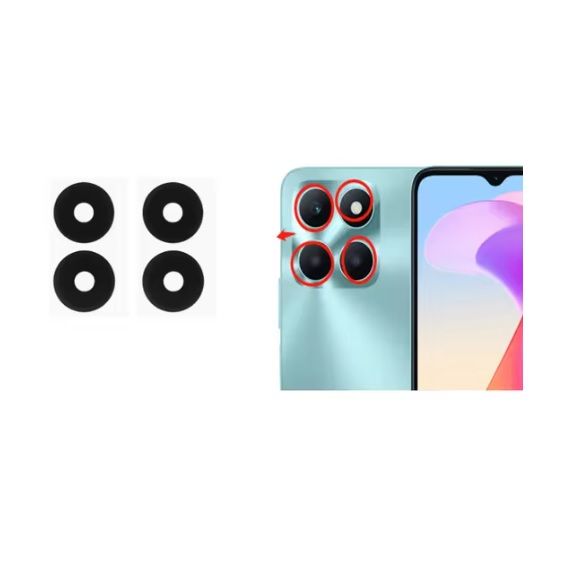 Repuesto lente Vidrio de cámara Honor X6A