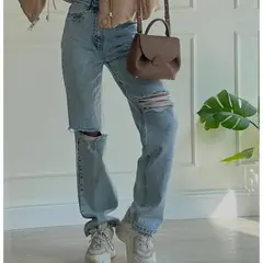 BETWEEN US - Jean High waisted Jackson