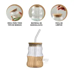 RYBIU IMPORT - Vasija Copon Curioso en Transparente Y+Gift Stickers