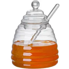 GENERICO - Frasco de Miel de Borosilicato con Cuchara Dosificadora – 500 ml