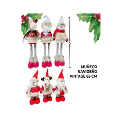 GENERICO - MUÑECO NAVIDEÑO VINTAGE 65CM / PACK DE 2