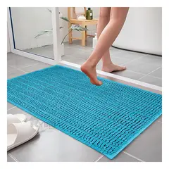 RYBIU IMPORT - Tapete de Dormitorio Rectangular en Color Celeste