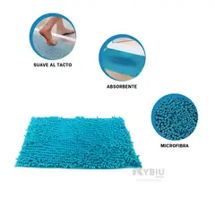 RYBIU IMPORT - Moqueta Util para Sala en Celeste Y+Regalo Ligas para Peinar