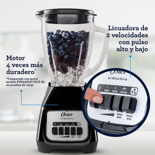 Licuadora de 1.5L con 550 watts – Negro Kaliman BLSTKAG BPB 053