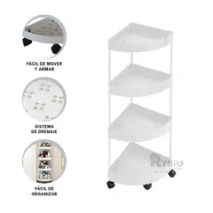 RYBIU IMPORT - Carretilla Apta en Espacios Estrechos Blanco Y+Gift Stickers