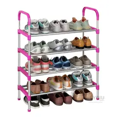 RYBIU IMPORT - Zapatera Ahorradora de Espacio 4 N Rosado Y+Papel de Regalo