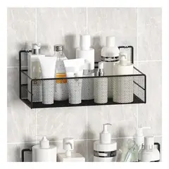 GENERICO - Canasta para Baño de Alambre en Negro Y+Envoltorio de Regalo