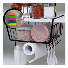 GENERICO - Cesto Ideal para Guardar Color Negro Y+Banderitas Adhesivas