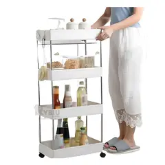 GENERICO - Estante Portatil de 4 Niveles en Blanco Y+Regalo Agendita