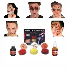 MASK COLORS - Maquillaje Halloween Caracterización set de 5 productos