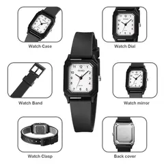 SKMEI - RELOJ 1651 Negro NÚMEROS CORREA Silicona PARA MUJER
