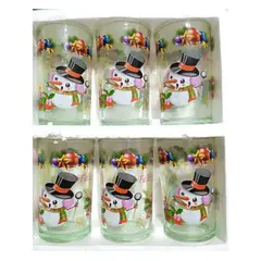 GENERICO - Vaso De Vidrio Navidad Navideño Set x 6 unid