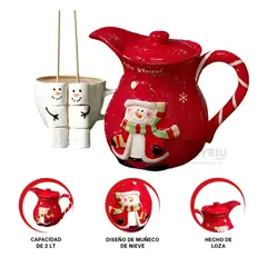 GENERICO - JARRA NAVIDEÑA MUÑECO DE NIEVE