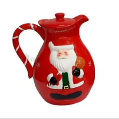 GENERICO - JARRA NAVIDEÑA COLOR ROJO PAPA NOEL 4L