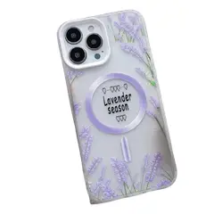 GENERICO - Funda para iPhone 11 Magsafe Flower Antishock Morado