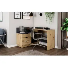 TU MESITA - Escritorio Esquinero Moderno Wilde DunaNegro