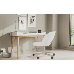 TU MESITA - Escritorio Vintage Moderno Nieves Blanco 120cm