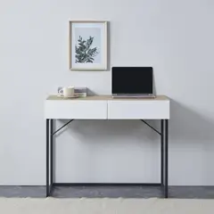 TU MESITA - Escritorio Moderno Justin 2 Cajones Blanco