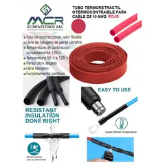 GENERICO - TUBO TERMORETRACTIL O TERMOCONTRAIBLE PARA CABLE DE 10AWG PRECIOXMETRO