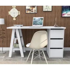 TU MESITA - Escritorio Vintage Moderno Katia 135cm Blanco