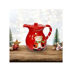 GENERICO - Jarra para Navidad con Diseño de Muñeco Nieve Color Rojo