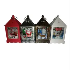 GENERICO - FAROLITO NAVIDEÑO CON LUZ LED / SET 4