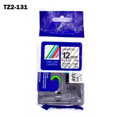 GENERICO - TZ2-131 Cinta Black on Transparente 12mm x 8m tze-131