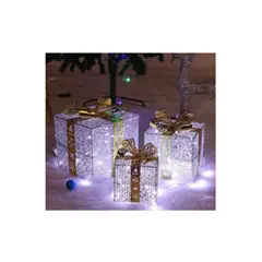 GENERICO - Set de 3 cajas de regalo adorno para navidad