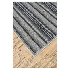 NATHAN - Alfombra Turkey Callo Gris Pie de cama 122x066 cm