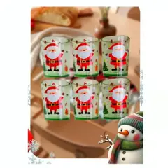 GENERICO - VASOS DE VIDRIO NAVIDAD / SET X6