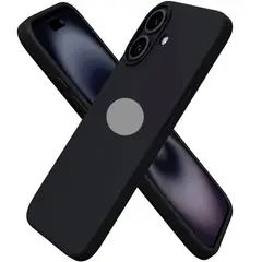 GENERICO - Protector de celular silicona para Iphone 16 Negro