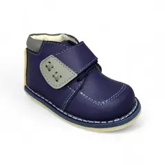 GENERICO - Zapato Pibe pega pasador Azul semi-ortopédico para bebé niño