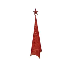 OTTOWARE - Árbol Triangular Escarchado Rojo de 180 cm