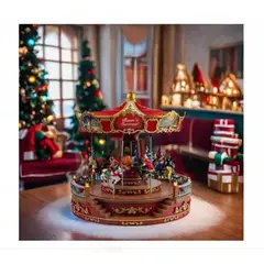 GENERICO - CARRUSEL MUSICAL y LUZ GRANDE A PILAS Y CONECTOR USB