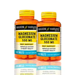 MASON - Vitamina Magnesium Gluconate 550 Mg 100 Tab Pack X2