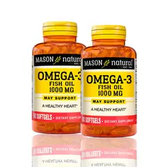 MASON - Vitamina Omega-3 Fish Oil 1000 Mg 60 Softg Pack X2
