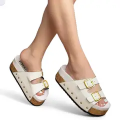 GENERICO - Sandalia Mujer Plataforma 7 2086L-52 Color Blanco