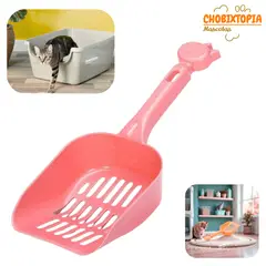 GENERICO - PALA RECOGEDOR PARA ARENA DE GATOS CARITA MELON BEBE