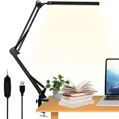 SEISA - Lampara Led Para Escritorio Mesa Plegable Metal 12W