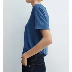 GENERICO - Talla M - Polo Algodón Acero Manga Corta Mujer Cuello V