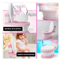 RYBIU IMPORT - Bacin Practico para Niños Color Rosado Y+Regalo Agendita