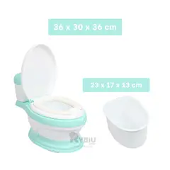 RYBIU IMPORT - Asiento Idoneo para Bebe Verde Y+Regalo Ligas para Peinar