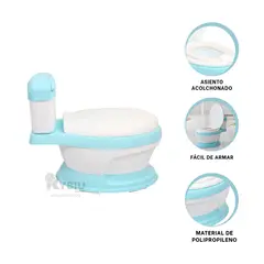 RYBIU IMPORT - Bacin Funcional Tono Celeste Y+Gift Stickers