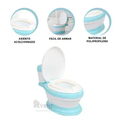 RYBIU IMPORT - Asiento Duradero en Color Celeste Y+Banderitas Adhesivas