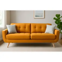 GENERICO - Sofa 3 Cuerpos Berlin - Mostaza